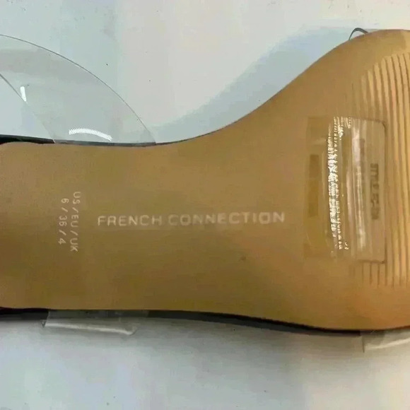 French Connection Women's High Heels - Size 6 - Vegan leather and clear … - Picture 7 of 8